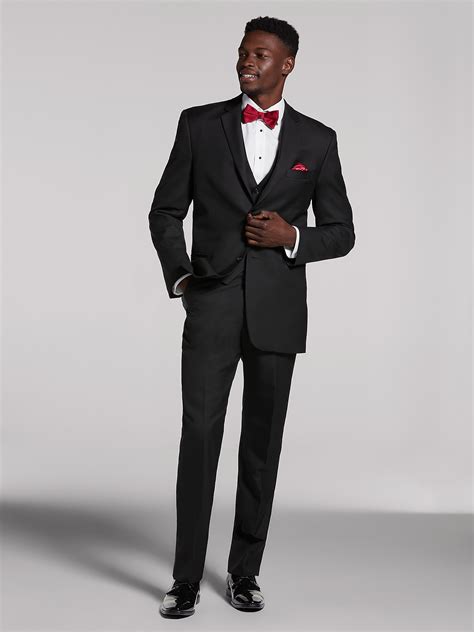 pronto uomo black notch lapel suit